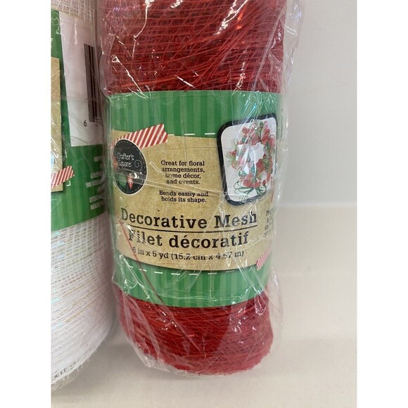 Crafter's Square Christmas Mix of 6 in. Decorative Mesh, 6in x 5-yd. 3 Rolls - Picture 5 of 10
